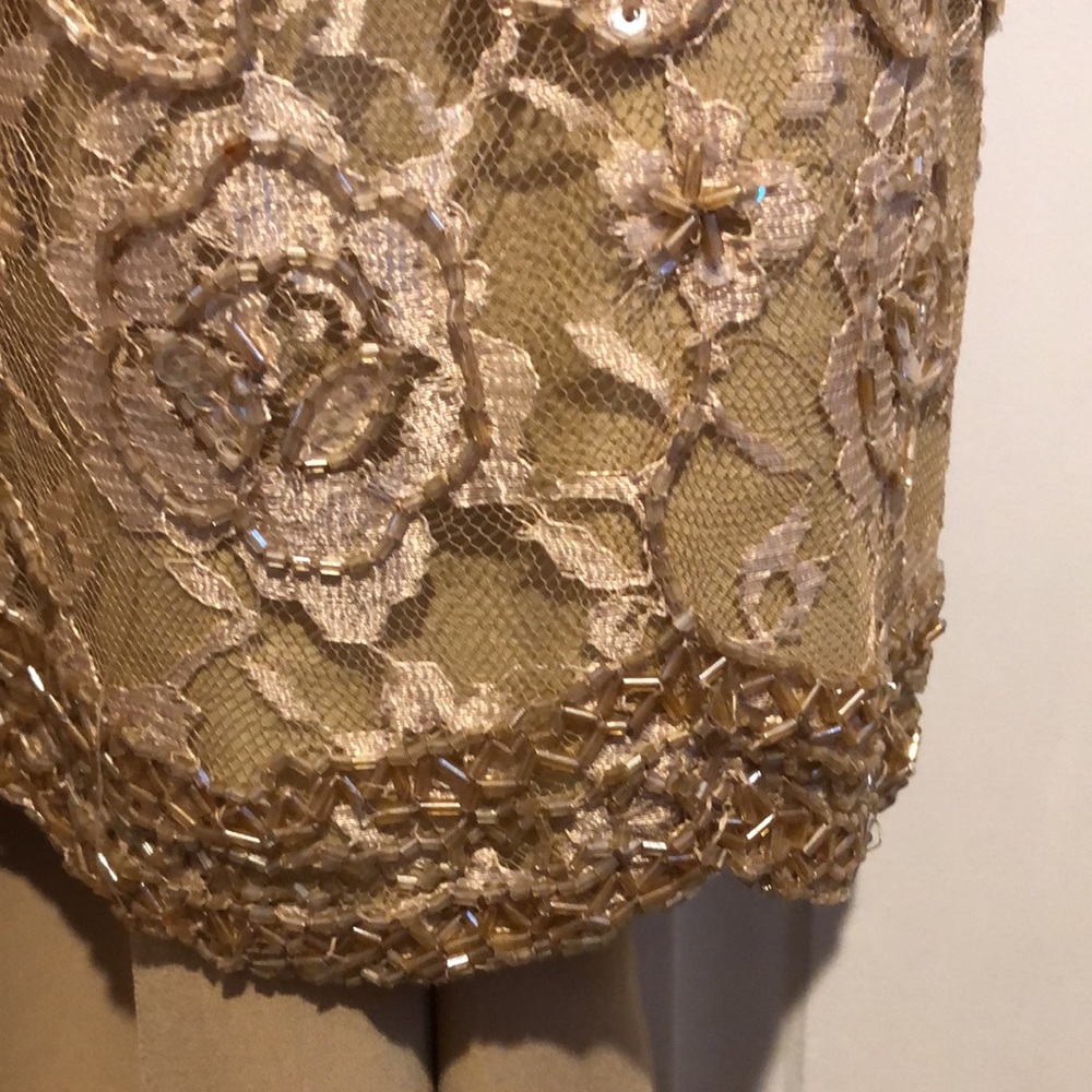 Candlelight Champagne Elegant Sequin Top and Pants Set 20W - Picture 6 of 10